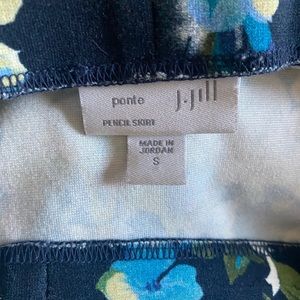 J.Jill Ponte pencil skirt - floral